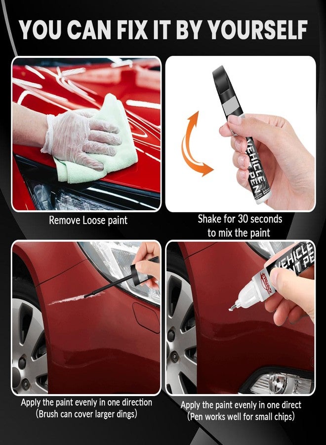 xdotoar Pearl Red Touch Up Paint for Cars, Color Accurate Auto Paint, Professional Automotive Scratch Repair, Lasting Auto Scratch Remover, Quick Drying, Easy to Use, Safe and Non-toxic - Image 5